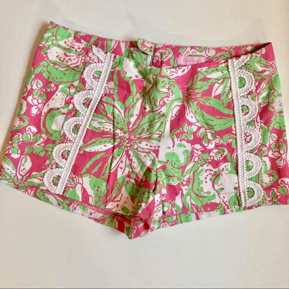 Lilly Pulitzer embroidered shorts